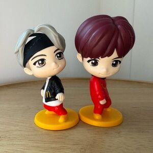 Set of Two McD's BTS TinyTAN Happy Meal Toys (V and j-hope)